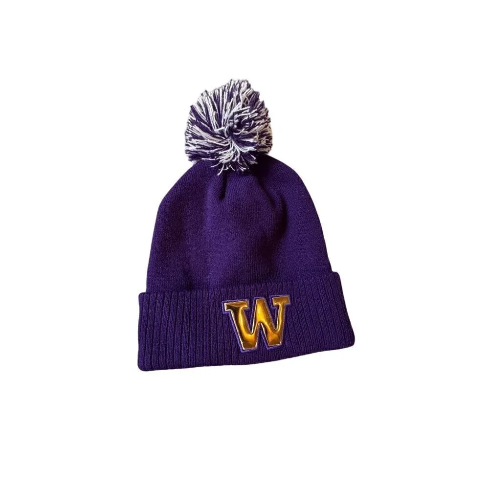 Adidas University of Washington Cuffed Pom Beanie Women's One-Size